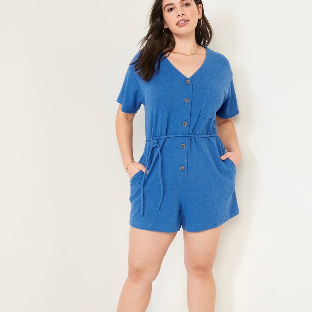 Old navy blue romper size large